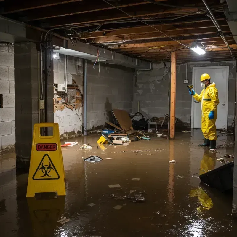 Flooded Basement Electrical Hazard in Port Vue, PA Property